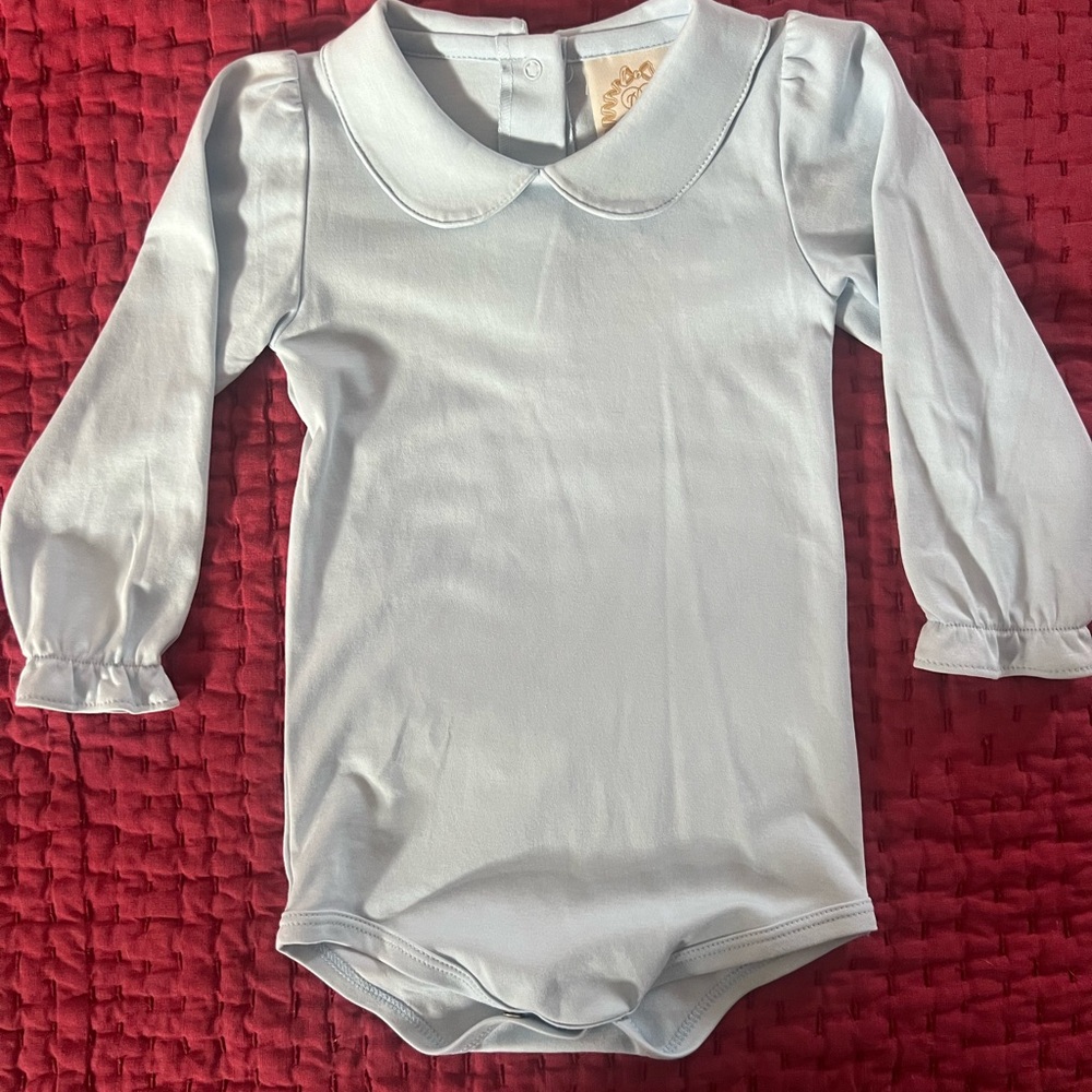 TBBC Light Blue Long Sleeve Baby Bodysuit